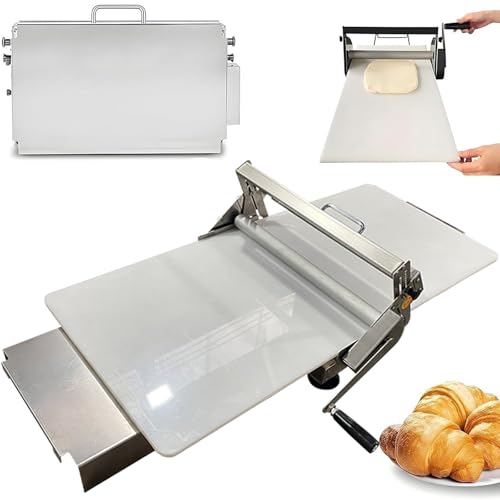 Teigausrollmaschine Manuell, Faltbare Teigausrollmaschine Manuelle Teigausrollmaschine mit Einstellbarer Teigstärke, Faltbare Teigausrollmaschine für Den Gewerblichen Und Privaten Gebrauch von FANGQMM