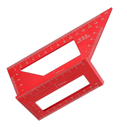 FANGZ Vierkantwerkzeug mit mehreren Winkeln, Gehrungsdreieckslineal,45/90-Grad-Winkelmesser-Zeichenlineale - Hochpräzises Gehrungsdreieck-Lineal, Layout-Messwerkzeug für Holzbearbeitungsprojekte von FANGZ