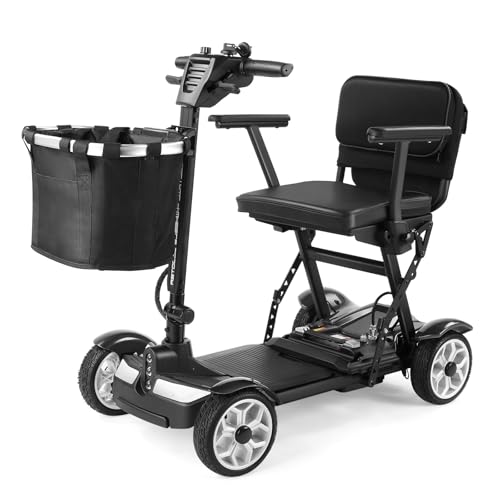 FANGZHL 4-Rad-Elektro-Mobilitätsroller,Zusammenklappbarer Mobilitätsroller,4-Rad-Mobilitätsstuhl,Material Aus Aluminiumlegierung,Tragfähigkeit 100 Kg,Inklusive Ladegerät Und Korb A FANGZHL 4-Rad-Elektro-Mobilitätsroller,Zusammenklappbarer Mobilitätsroller,4-Rad-Mobilitätsstuhl,Material Aus Aluminiumlegierung,Tragfähigkeit 100 Kg,Inklusive Ladegerät Und Korb A von FANGZHL