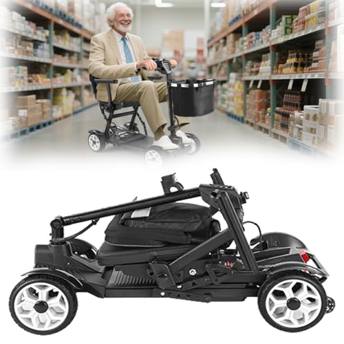 FANGZHL Scooter Für Senioren,4-Rad-Mobilitätsroller,Zusammenklappbarer Mobilitätsroller,Mit Herausnehmbarer 20-Ah-Lithiumbatterie,Geeignet Für Ältere Menschen Black FANGZHL Scooter Für Senioren,4-Rad-Mobilitätsroller,Zusammenklappbarer Mobilitätsroller,Mit Herausnehmbarer 20-Ah-Lithiumbatterie,Geeignet Für Ältere Menschen Black von FANGZHL