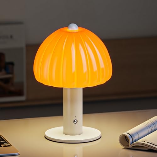 FANHAO Nachttischlampe Touch Dimmbar, 3-Farben Dimmbar, 4000mAh Kabellos Aufladbar Kleine Lampe für Schlafzimmer Wohnheim Wohnzimmer, Festival, Halloween Home Decor & Ästhetisches Geschenk FANHAO Nachttischlampe Touch Dimmbar, 3-Farben Dimmbar, 4000mAh Kabellos Aufladbar Kleine Lampe für Schlafzimmer Wohnheim Wohnzimmer, Festival, Halloween Home Decor & Ästhetisches Geschenk von FANHAO