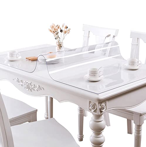 FANIVIN Haushalt PVC Transparent Tischdecke Tischmatte Schreibtisch Tischfolie Schutzfolie Quadrat Dicke 1.5MM Wasserdicht 70 * 140cm von FANIVIN