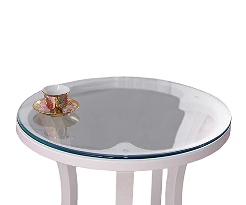 FANIVIN Haushalt PVC Transparent Tischdecke Tischmatte Schreibtisch Tischfolie Schutzfolie Rund Wasserdicht Dicke 1.5MM Rund Durchmesser 65CM von FANIVIN