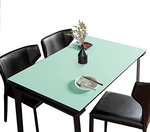 FANIVIN PU Tischdecke Tischmatte Schreibtisch Tischfolie Haushalt Küche Bürobedarf Doppelseitig Tischschutz Matte Wasserdicht Grün+Blau 60 * 120cm von FANIVIN