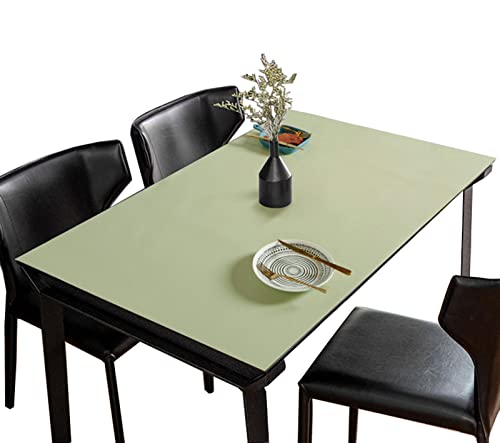 FANIVIN PU Tischdecke Tischmatte Schreibtisch Tischfolie Haushalt Küche Bürobedarf Doppelseitig Tischschutz Matte Wasserdicht Grün+Volett 80 * 80cm von FANIVIN