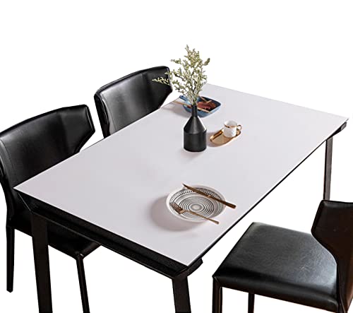 FANIVIN PU Tischdecke Tischmatte Schreibtisch Tischfolie Haushalt Küche Bürobedarf Doppelseitig Tischschutz Matte Wasserdicht Weiß+Grau 50 * 100cm von FANIVIN