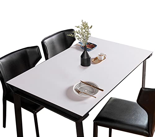 FANIVIN PU Tischdecke Tischmatte Schreibtisch Tischfolie Haushalt Küche Bürobedarf Doppelseitig Tischschutz Matte Wasserdicht Weiß+Grau 70 * 70cm von FANIVIN