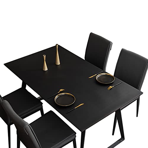 FANIVIN PU Tischdecke Tischmatte Schreibtisch Tischfolie Haushalt Küche Bürobedarf Tischschutz Matte Wasserdicht Multifunctional Schwarz 40 * 160cm von FANIVIN