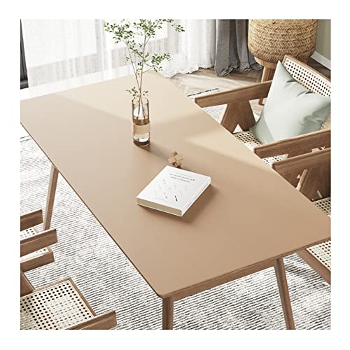 FANIVIN PU Tischdecke Tischmatte Tischfolie Schreibtisch Tischschutz Matte Haushalt Küche Bürobedarf Einseitig Wasserdicht Multifunctional Aprikosenfarbe 60 * 100cm von FANIVIN