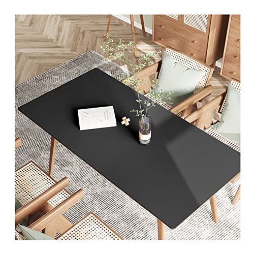 FANIVIN PU Tischdecke Tischmatte Tischfolie Schreibtisch Tischschutz Matte Haushalt Küche Bürobedarf Einseitig Wasserdicht Multifunctional Schwarz 50 * 100cm von FANIVIN