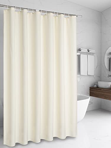 FANIVIN Polyester Badaccessoires Duschvorhang Curtain Hotel Bath Bathroom Shower Curtain Einfache Beige 150cm*Hoch180cm von FANIVIN