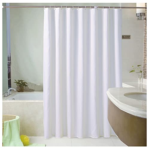 FANIVIN Polyester Badaccessoires Duschvorhang Curtain Hotel Bath Bathroom Shower Curtain Einfache Weiß 150cm*Hoch180cm von FANIVIN