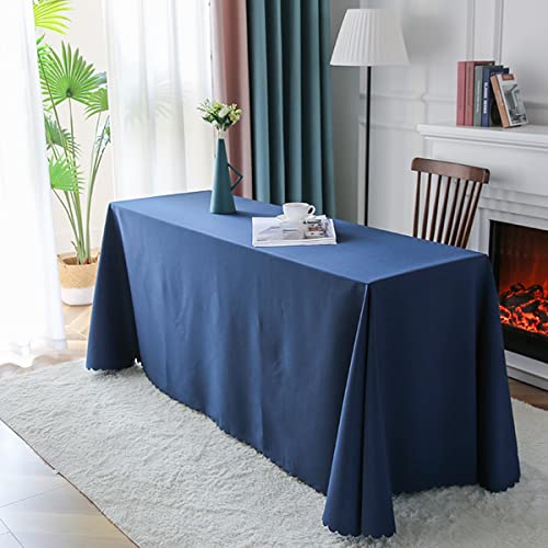FANIVIN Polyester Tischdecke Tischtuch Tischwäsche Couchtisch Küchentischabdeckung Tafeltuch Rechteckig Einfacher Stil Dunkel Blau A 180 * 260cm von FANIVIN