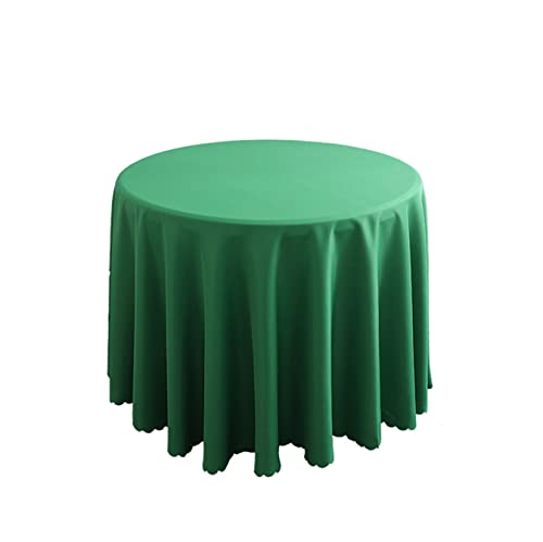 FANIVIN Polyester Tischdecke Tischtuch Tischwäsche Couchtisch Küchentischabdeckung Tafeltuch Rund Einfacher Stil Grün B Durchmesser 260CM von FANIVIN