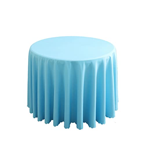 FANIVIN Polyester Tischdecke Tischtuch Tischwäsche Couchtisch Küchentischabdeckung Tafeltuch Rund Einfacher Stil Hell Blau B Durchmesser 220CM von FANIVIN