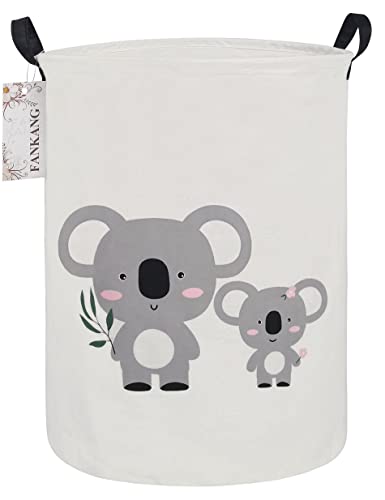 FANKANG Aufbewahrungskorb aus Leinen, faltbar, mit wasserdichter PE-Beschichtung, große Aufbewahrungskörbe für Jungen und Mädchen, Büro, Schlafzimmer, Kleidung, Spielzeug (Koala) von FANKANG