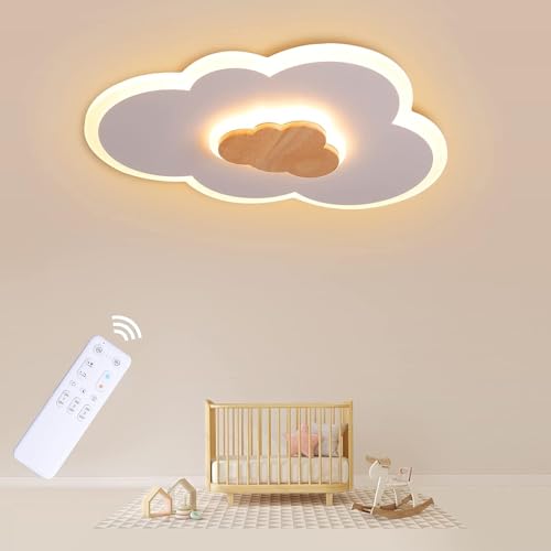 FANLG Deckenlampe Kinderzimmer 60CM Kinderlampe LED Deckenleuchte dimmbar mit Fernbedienung 3000K-6000K Kinderzimmer Lampe Decke Wolkenlampe Deckenleuchte für Schlafzimmer von FANLG