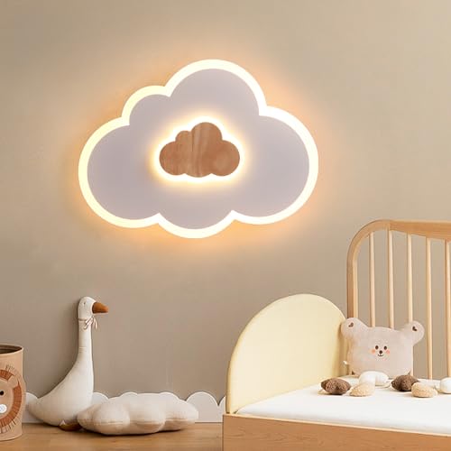 FANLG LED Deckenlampe Wolken, 30CM Wandlampe kinder LED Deckenleuchte dimmbar mit Fernbedienung 3000-6000K, Wolkenlampe kinderlampe Deckenlampe für Kinderzimmer | Schlafzimmer | Wohnzimmer von FANLG