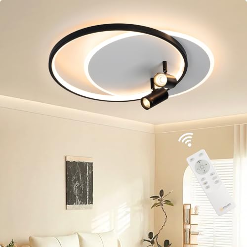 FANLG LED Deckenleuchte Dimmbar 3000K-6000K,45W LED Deckenleuchte 2 Flammig Deckenstrahler Schwenkbar 330°,Moderne Deckenlampe Wohnzimmer lampe Deckenleuchte für Wohnzimmer Schlafzimmer Küche 50*40 cm FANLG LED Deckenleuchte Dimmbar 3000K-6000K,45W LED Deckenleuchte 2 Flammig Deckenstrahler Schwenkbar 330°,Moderne Deckenlampe Wohnzimmer lampe Deckenleuchte für Wohnzimmer Schlafzimmer Küche 50*40 cm von FANLG