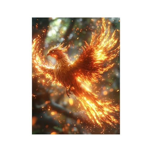 Diamond Painting Erwachsene, 5D Volldiamant Malen Nach Zahlen PhöNix mit Diamond Painting Zubehör 70 x 50cm, Diamant Strasssteine Bastelset Erwachsene, DIY set für Wanddeko Wohnzimmer Tier 258-2605 von FANLIGZU