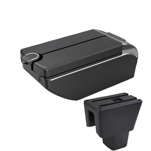 Auto Armlehne Box Für Honda Für Amaze Center Konsole Box Armlehne Storage Box Innen Änderung Auto Teile(B2 Black line 7 usb) von FANLIYA