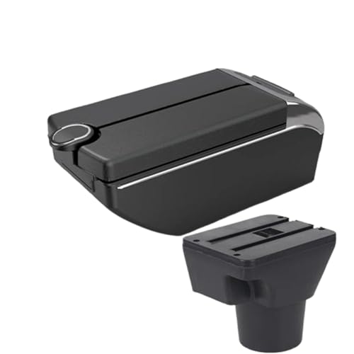 Auto Armlehne Box Für KIA Für Rio 2 Center Console Armlehne Box 2006-2011 Auto Armlehne Box Zubehör Innen Lagerung Box(B2 Black line 7 usb) von FANLIYA