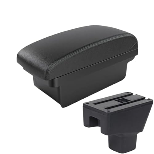 Auto Armlehne Box Für Suzuki Für Ignis III 2016-2024 Zentrale Lagerung Box Innen Änderung Multi Funktion Auto Teile(A2 Black line NO USB) von FANLIYA