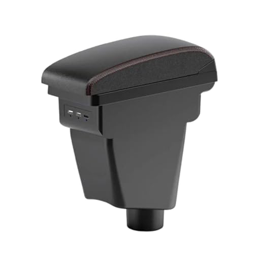 Auto Armlehnenbox Für Renault Für Clio IV 2012-2019 Armlehne Aufbewahrungsbox Innenmodifikation Multifunktions-Autoteile(B2 Black line 3 USB) von FANLIYA
