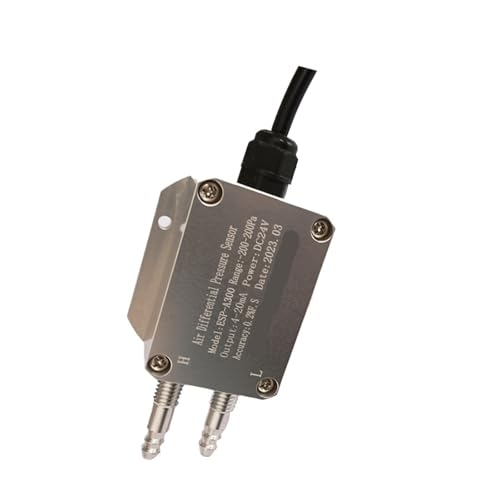 FANNIXI Anzeige Differenzdrucksensor Eingang -50-0-50Kpa 0-10V 5V 4-20mA RS485Ausgang Drucksensor Winddifferentialsender Luftdifferentialdruckwandler(4-20mA,0-50Kpa) von FANNIXI