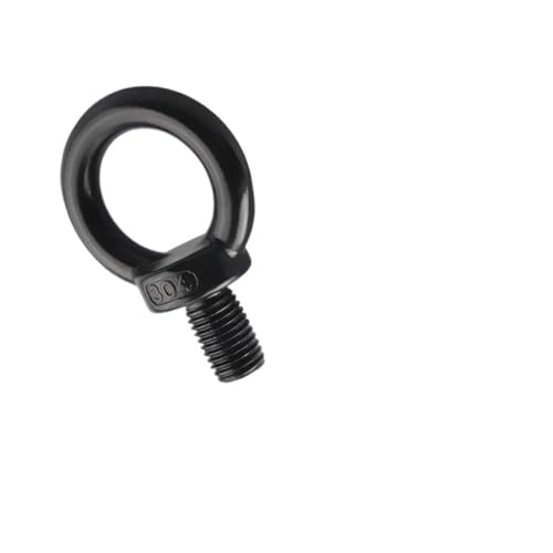 FANNIXI Augenschrauben und Muttern M3 M4 M5 M6 M8 M10 M12 M14 M16 M18 M20 M24 Schwarz 304 Edelstahl Ring Hebeösenschraube Marine Hebeösenschrauben Ringschraube (Color : M24X40 1PC) von FANNIXI