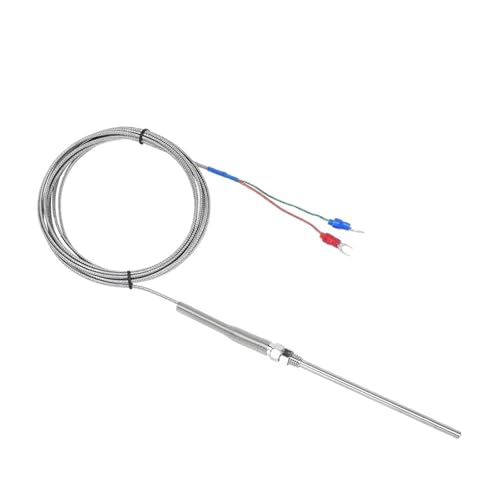 FANNIXI Temperatursensor 0-800 Grad M8 1m 2m 5m KJ PT 100 Typ 50mm 150mm 100mm 200mm Sonde Schraube Gewinde Kabel Thermoelement Ofen Temperatur Sensor(2m M8 K,150mm) von FANNIXI