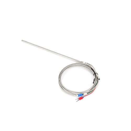 FANNIXI Temperatursensor KJ Typ 50mm 100mm 150mm 200mm Sondenstecker Hochtemperatur 0-600 C 3 Meter Thermoelementsondensensoren(M8 K 3m 200mm) von FANNIXI