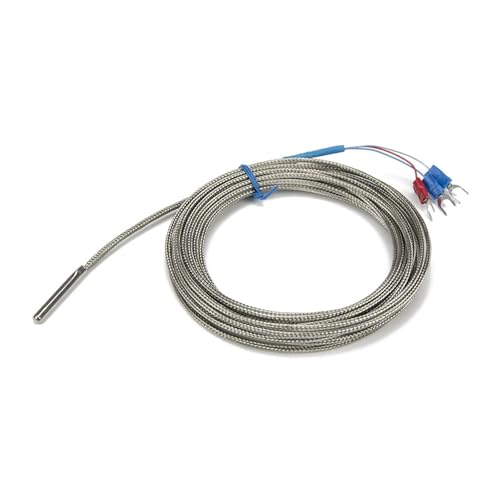 FANNIXI Temperatursensor PT100 Typ 5m Kabel Polierstab Sondenkopf RTD Temperatursensor(A Grade 4x30mm Probe) von FANNIXI