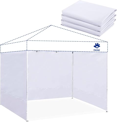 Fanpat 3 Stück Seitenwände für Pavillon, Wasserdicht Pavillon 3x3 Seitenteile, Pavillons Seitenwand, 99% UV-Schutz, nur 3 Seitenwände, Baldachin-Zelt Nicht im Lieferumfang(Weiß, 3PCS) von FANPAT