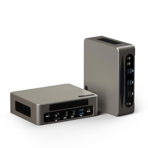 FANPEEC Büro PC Windows 11, Intel i7 1255U (Max 4.70GHz), 16GB DDR5, 1TB NVME SSD, 4K@60Hz Dreifach-Display, 2X 2,5 G RJ45, Wi-Fi 6, BT 5.2, USB 3.2, Geeignet für Business/Personal/Multimedia Mini PC von FANPEEC