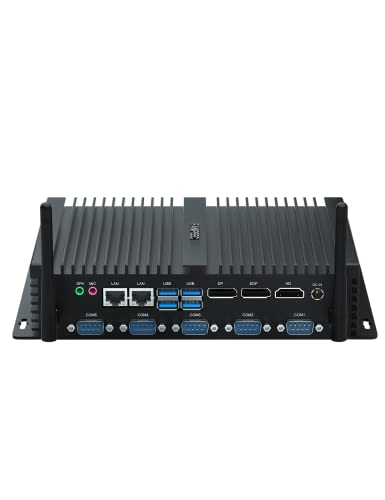 FANPEEC Fanless Industrial Mini Desktop PC i7 8550U Windows 11 Pro 64GB RAM 512GB SSD, Mini PC Support Triple Screens Display with 4K EDP+HD+DP, Wake On LAN, Auto Power On, Small Desktop Computer von FANPEEC