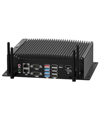 FANPEEC Fanless Mini Industrie PC Core i7-10610U, PC Lüfterlos 8 GB DDR4 RAM 128 GB SSD Computers Lüfterlos Win 11 Pro, Dualband WLAN, BT4.2, 4K Dreifache Anzeige, 6*RS232 COM, 2*GPIO, 2*RJ45 LAN FANPEEC Fanless Mini Industrie PC Core i7-10610U, PC Lüfterlos 8 GB DDR4 RAM 128 GB SSD Computers Lüfterlos Win 11 Pro, Dualband WLAN, BT4.2, 4K Dreifache Anzeige, 6*RS232 COM, 2*GPIO, 2*RJ45 LAN von FANPEEC