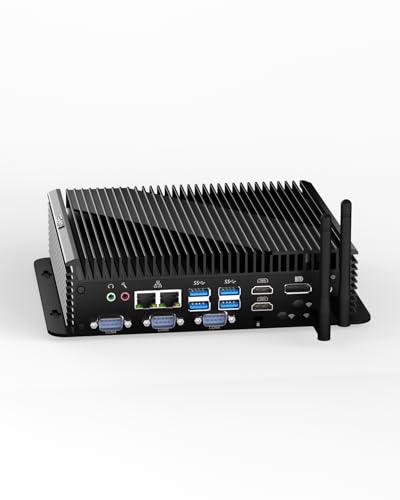 FANPEEC Mini Industrie PC Core i5-1235U(10C/12T, bis zu 4.4Ghz),16GB DDR5 RAM 512GB M.2 SSD Industrial Mini Computer mit W11 Pro, 4K Triple Display, Dual 2.5Gbps Ethernet, WiFi BT4.2, DC 9V-36V von FANPEEC