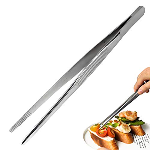 FANSH 304 Stainless Steel Barbecue Tweezers, Professional Kitchen Tweezers with Long Handle Food Tweezers, Multifunctional Barbecue Tweezers, 30cm von FANSEZQ