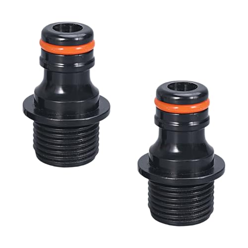 2 Stück Gartenschlauchverschraubung Wasserschlauchverbinder 3/4 Zoll 1/2 Zoll Schnellanschluss Professionelle Bewässerungssysteme Reparaturteil von FANSHINUO