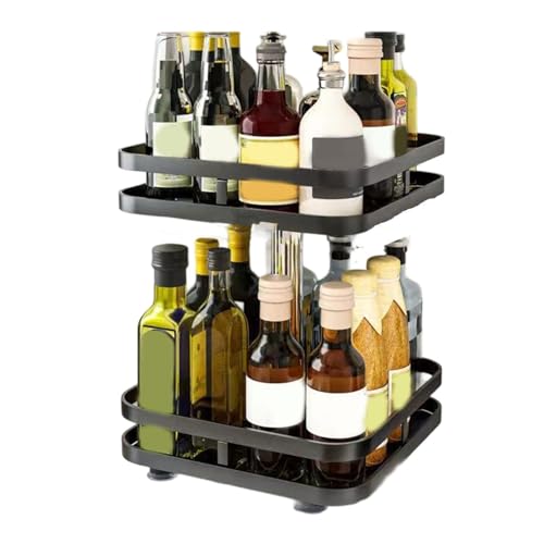 FANSHINUO 360-Grad-Küchen-Arbeitsplatten-Organizer, verstellbare Ebenen, Regal für Badezimmer-Kosmetik von FANSHINUO