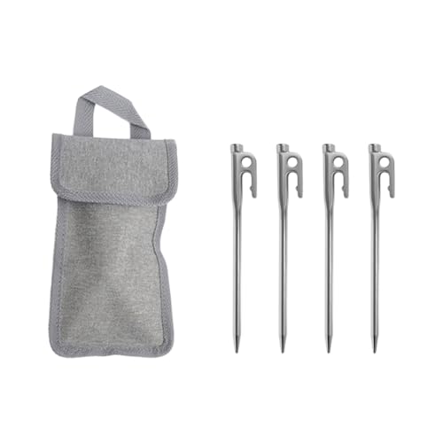 FANSHINUO Edelstahl-Zelthering für den Außenbereich, robuster Zelthering mit Tasche für Vordächer, Camping, Wandern, Strand von FANSHINUO