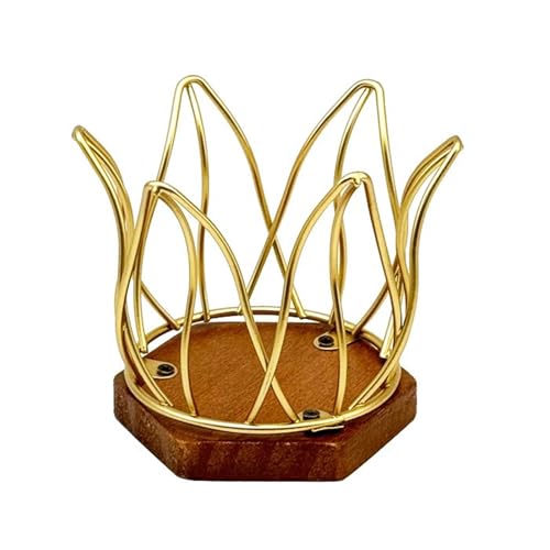 FANSHINUO Eleganter Kaffeekapsel-Halter, stilvoller Espresso-Kapselhalter, stabile Eisenkonstruktion, Tablett mit Massivholzständer, wiederverwendbarer Kaffeeständer von FANSHINUO