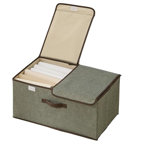 FANSHINUO Faltbare Aufbewahrungsbox aus Stoff mit atmungsaktivem Vlies-Design, großes Fassungsvermögen, mehrere Fächer, Organizer für Heimkleidung FANSHINUO Faltbare Aufbewahrungsbox aus Stoff mit atmungsaktivem Vlies-Design, großes Fassungsvermögen, mehrere Fächer, Organizer für Heimkleidung von FANSHINUO