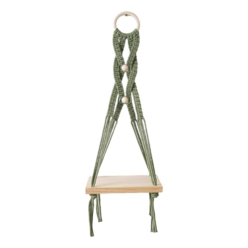 FANSHINUO Handgefertigte Makramee-Wandregale, dekorative Bohemian-Stile für Pflanzen und Vasen, platzsparende Makramee-Wandbehang von FANSHINUO