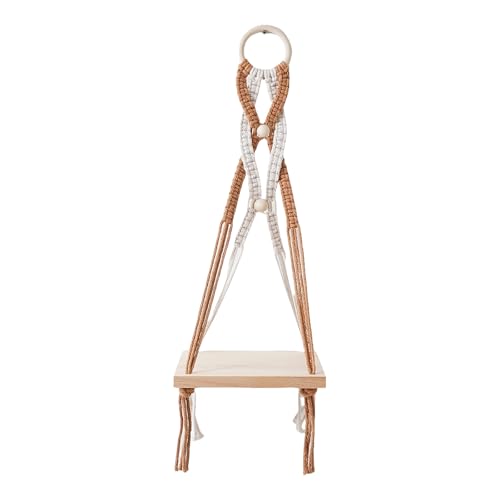FANSHINUO Handgefertigte Makramee-Wandregale, dekorative Bohemian-Stile für Pflanzen und Vasen, platzsparende Makramee-Wandbehang von FANSHINUO