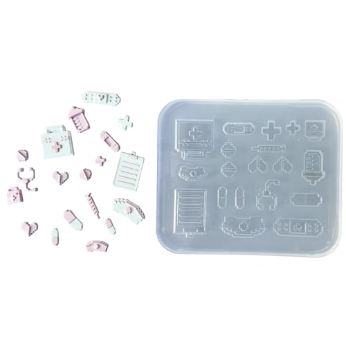 FANSHINUO Robuste Mehrzweck-Silikonform zum Basteln, einzigartige Pixel, wasserdicht und tragbar, Heimdekoration, leicht zu entnehmen von FANSHINUO