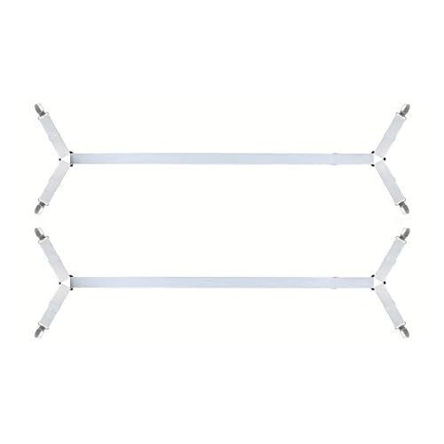 FANSHINUO Set mit 2 starken Polyester-Bettlakenspannern mit Metall-Clips, sichere Passform, rutschfestes Design, Bettlakenhalter-Gurt von FANSHINUO