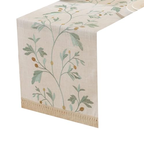 FANSHINUO Tischläufer aus weichem Polyester, für Esstischdekoration, natürliches Gefühl, schlicht, robust, Akzent für Zuhause von FANSHINUO