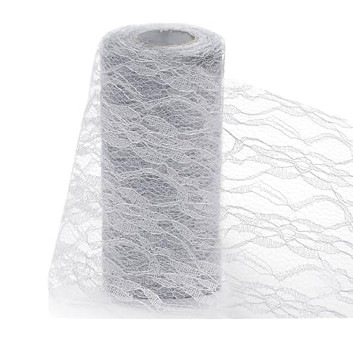 FANSHINUO Transparente Tüllrolle für Hochzeit, Party, Tischläufer, Dekoration, tragbares Polyester-Netzgewebe, Basteldekoration von FANSHINUO